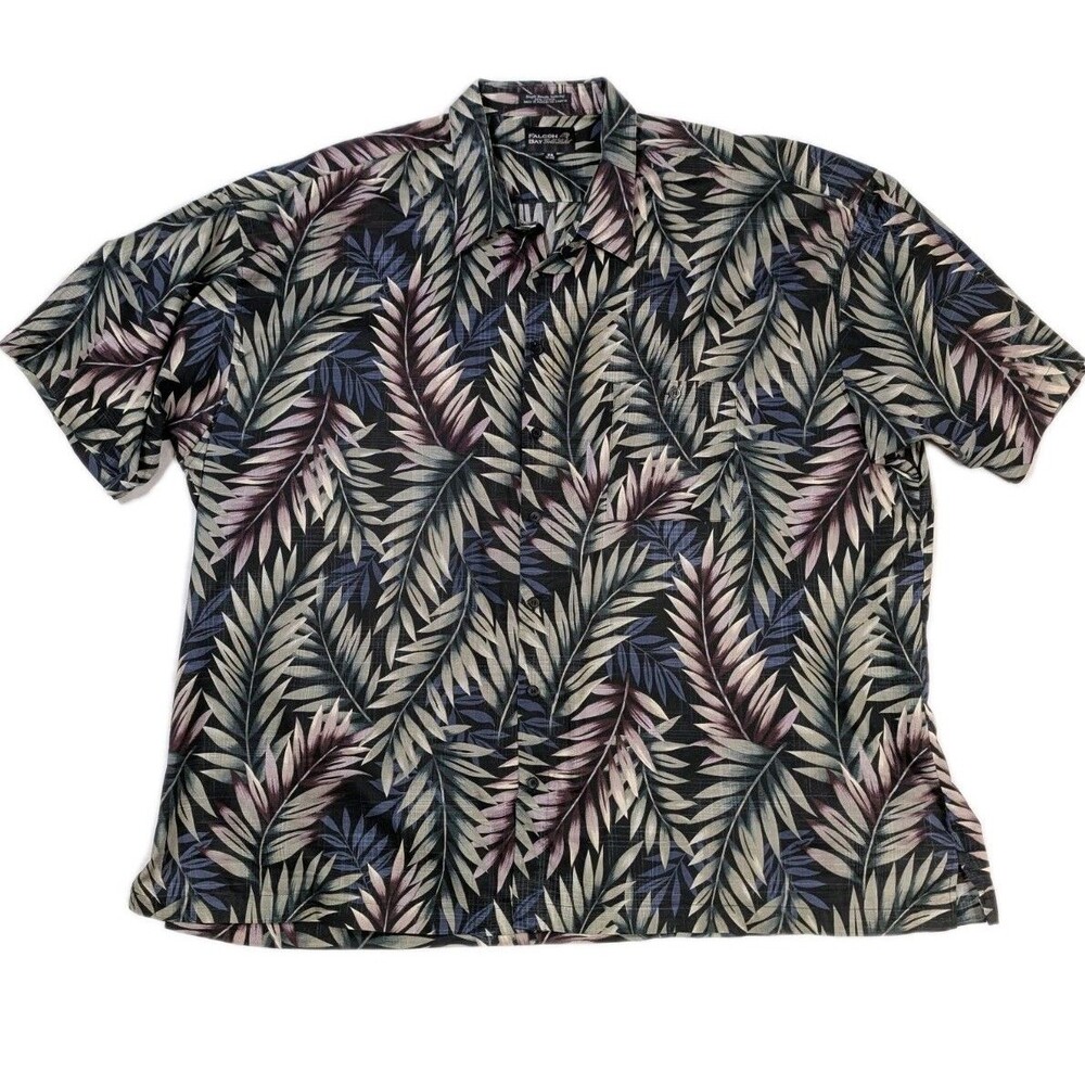 Falcon Bay Gold Label Casual Relaxed Short Sleeve Button Shirt 3X Beach Travel